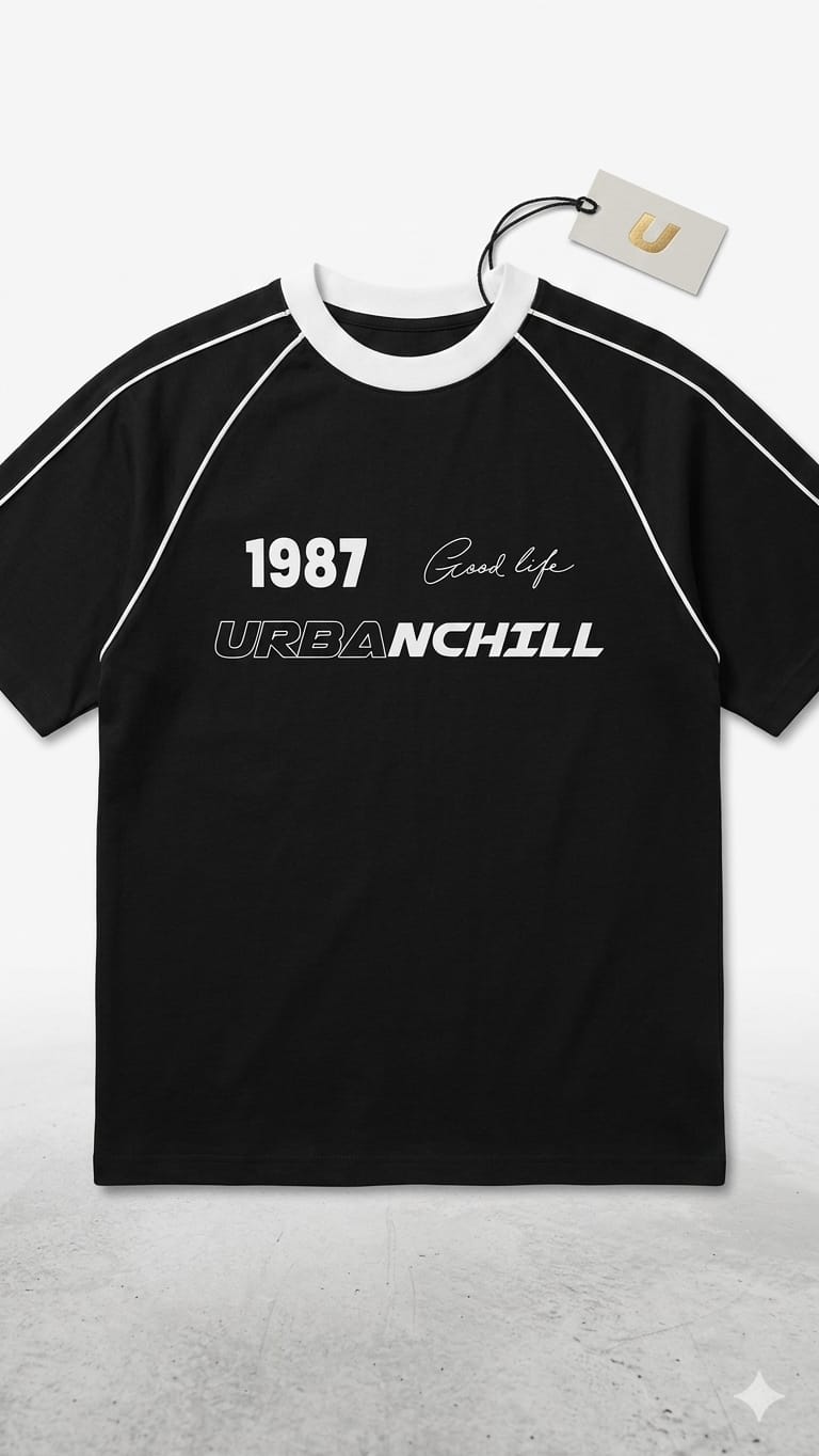Urbannchill Interlock tee in Black