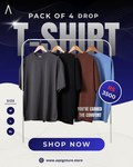 Pack of 4 Drop Shoulder tees